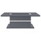 Homeroots 52" Dark Gray Wood And Faux Crystal Pedestal Coffee Table 564215 - alternate 3