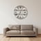 Homeroots 3" Gray And White Metal Analog Round Wall Clock 376230 - alternate 2