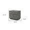 Homeroots 22" Gray Solid and Manufactured Wood Shagreen Three Drawer Nightstand 491584 - alternate 2