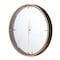 Homeroots 2" Round Gold Wood Analog Wall Clock 401313 - alternate 2