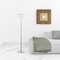 Homeroots 61" Nickel Two Light Floor Lamp With White Frosted Glass Drum Shade 523575 - alternate 2