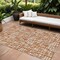 Homeroots 8' X 10' Terra Cotta Tan And Ivory Abstract Washable Indoor Outdoor Area Rug 602536 - alternate 1