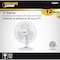Powerzone PowerZone FT-30 Oscillating Table Fan, 3-Speed FT-30 - alternate 2