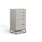 Homeroots 24" Grey Manufactured Wood Five Drawer Chest 473081 - alternate 1