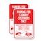 Signmission Parking for Laundry Customers Only - Unauthorized Vehic, 18'' X 24'', Heavy Gauge Aluminum, 2PK A-1824-2PACK-23443 - alternate 1