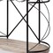 Homeroots 15in Black Solid Wood and Steel Round Rolling Kitchen Cart With Storage 376019 - alternate 2