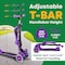 Lifemaster Kids 3-Wheel Scooter with Foldable Seat, LED Wheels, Adjustable Handlebar, Indoor/Outdoor Purple LIFMS47 - alternate 2