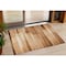 Homeroots 3' X 5' Rust And Ivory Striped Washable Indoor Outdoor Area Rug 630993 - alternate 1