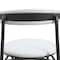 Leisuremod Lume Modern Dining Side Chair in Polyester with Black Steel Frame in Grey, 4PK LC20GR4 - alternate 2