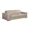 Homeroots 89" Beige Italian Leather Solid Wood Sofa 720451 - alternate 3