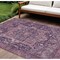 Homeroots 10' X 14' Eggplant Medallion Washable Indoor Outdoor Area Rug 608015 - alternate 1