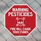Signmission Warning Pesticides Fire Will Cause, 6 Inch X 6 Inch, Plastic Sign OC-P-6-340 - alternate 2