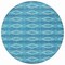 Homeroots 8' Teal Blue Gray And Ivory Round Geometric Washable Indoor Outdoor Area Rug 599672 - alternate 2