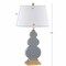 Jonathan Y Carter 29" Ceramic/Resin LED Table Lamp, Grey/Gold JYL3018B - alternate 2