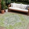 Homeroots 10' X 14' Green Ivory And Brown Oriental Washable Indoor Outdoor Area Rug 600155 - alternate 1