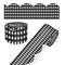 Carson Dellosa Black Gingham Rolled Scalloped Borders, 65 Feet Per Roll, 3PK 108507 - alternate 2