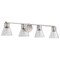 Nuvo Gianna, 4 Light Vanity, Brushed Nickel Finish, Clear Glass 60/8334 - alternate 1