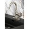 Kingston Brass One-Handle Single-Hole Bathroom Faucet with Deck Plate and Push Pop-Up Drain, Brushed Nickel KSD2218RX - alternate 2