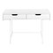 Homeroots 47" White Wood and Metal H-Shape Computer Desk With Two Drawers 489876 - alternate 1