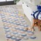 Jonathan Y Dila Modern Hearts Geometric Machine-Washable Ivory/Blue/Orange 2 ft. x 8 ft. Runner Rug KDW101A-28 - alternate 1