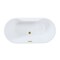 Kingston Brass 63" Acrylic Oval Double Ended Freestanding Tub with Drain, Glossy White/Brushed Brass VTDE633023C427 - alternate 1