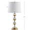 Jonathan Y Avery 27.5" Crystal LED Table Lamp, Clear/Brass Gold, 2PK JYL2049A-SET2 - alternate 2