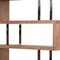Homeroots 67" Walnut Manufactured Wood Four Tier Zig Zag Bookcase 482697 - alternate 3
