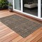Homeroots 3' X 5' Chocolate Tribal Washable Indoor Outdoor Area Rug 564314 - alternate 2