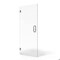 Fab Glass And Mirror Frameless Corner Swing Single Hinged Glass Shower Door Ravello Series with Chrome Finish 28in x75 SHRO28X75CH - alternate 1