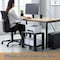 Home-Complete 2-Tier Office Desk Organizer Rolling Cart Compact Portable Under-Desk Storage with Wheels, Black HC-2401 - alternate 2