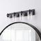 Jonathan Y Irving 27.75" 4-Light Seeded Glass/Iron Modern Contemporary LED Vanity Light, Black JYL7558B - alternate 2