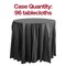 Smarty Had A Party 84 Black Round Disposable Plastic Tablecloths 96 Tablecloths, 96PK 823270-BK-CASE - alternate 2