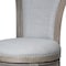 Homeroots 30" Gray Solid Wood and Linen Bar Height Swivel Bar Chair 534314 - alternate 3
