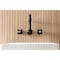 Kingston Brass Double-Handle Wall Mount Bathroom Faucet, Matte Black KS1250PKX - alternate 2