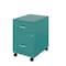 Space Solutions 14.25 in W 2 Drawer Mobile Vertical File Cabinet W/ Accessory Drawer, Teal 25937 - alternate 2