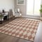 Homeroots 8' X 10' Orange And Copper Geometric Washable Indoor Outdoor Area Rug 577082 - alternate 3