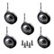 Service Caster 3 Inch Bright Chrome Soft Tread Ball Caster - Grip Neck Stem - SCC, 5PK SCC-GN01S30-DCR-BC-5 - alternate 1