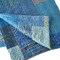 Homeroots 70" X 50" Blue Kantha Silk Patchwork Throw Blanket with Embroidery 516587 - alternate 2