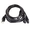Sanoxy 10ft 16 AWG Universal Power Cord Splitter Cable NEMA 5-15P to IEC320 C13 x 2, Black SNX-CBL-LDR-PW144-1710 - alternate 2