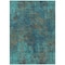 Homeroots 3' X 5' Teal Blue Navy Blue And Brown Abstract Washable Indoor Outdoor Area Rug 612364 - alternate 3