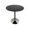 Homeroots 36" Black and Silver Wood and Metal Pedestal Base Round Top Dining Table 555151 - alternate 1