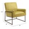 Homeroots 26" Olive Green And Bronze Velvet And Upholstered Arm Chair 556478 - alternate 2