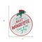 Homeroots 18" X 14" White Green And Red Metal Christmas Ball Hanging Wall Decor 634269 - alternate 2