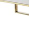 Homeroots 47" White And Gold Stainless Steel Coffee Table With Two Drawers 543871 - alternate 3