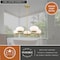 Vaxcel Sloane 5 Light LED Gold Satin Brass Mid-Century Modern Chandelier with White Glass Globes H0281 - alternate 3