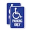 Signmission Parking Only with Handicapped Symbol 2, 18'' X 24'' 2 Signs, Heavy Gauge Aluminum, 2PK A-1824-2PACK-2863 - alternate 1
