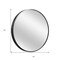Homeroots 20" Black Round Aluminum Framed Bathroom Vanity Mirror 565015 - alternate 2