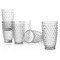 Martha Stewart 6 Piece Hobnail Handmade Glass Tumbler Set in Clear 120573.01 - alternate 2