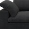 Homeroots 80in Black Linen Blend Modular Loveseat 714582 - alternate 3