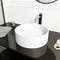 Vigo Bryant Modern White Matte Stone 15 in. L x 15 in. W x 5 in. H Round Vessel Bathroom Sink VG04019 - alternate 2